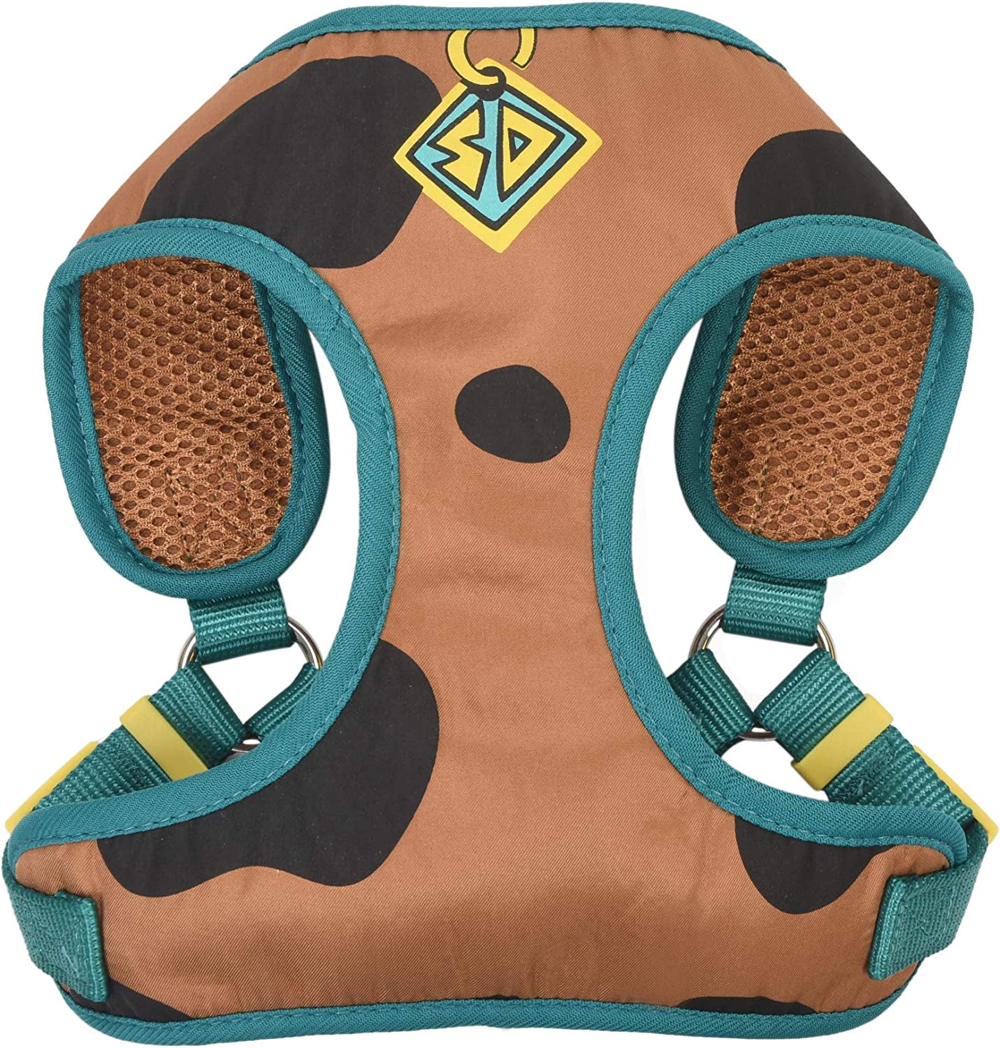 Scooby Doo Dog Harness, Medium - Soft and Comfortable - Warner Brothers Scooby Doo No Pull Tan and Blue Dog Harness - Cute Dog Harnesses for Medium Dogs