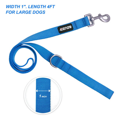 3 Pack Nylon Dog Leashes Strong & Durable Basic Leash 4/5/6 FT