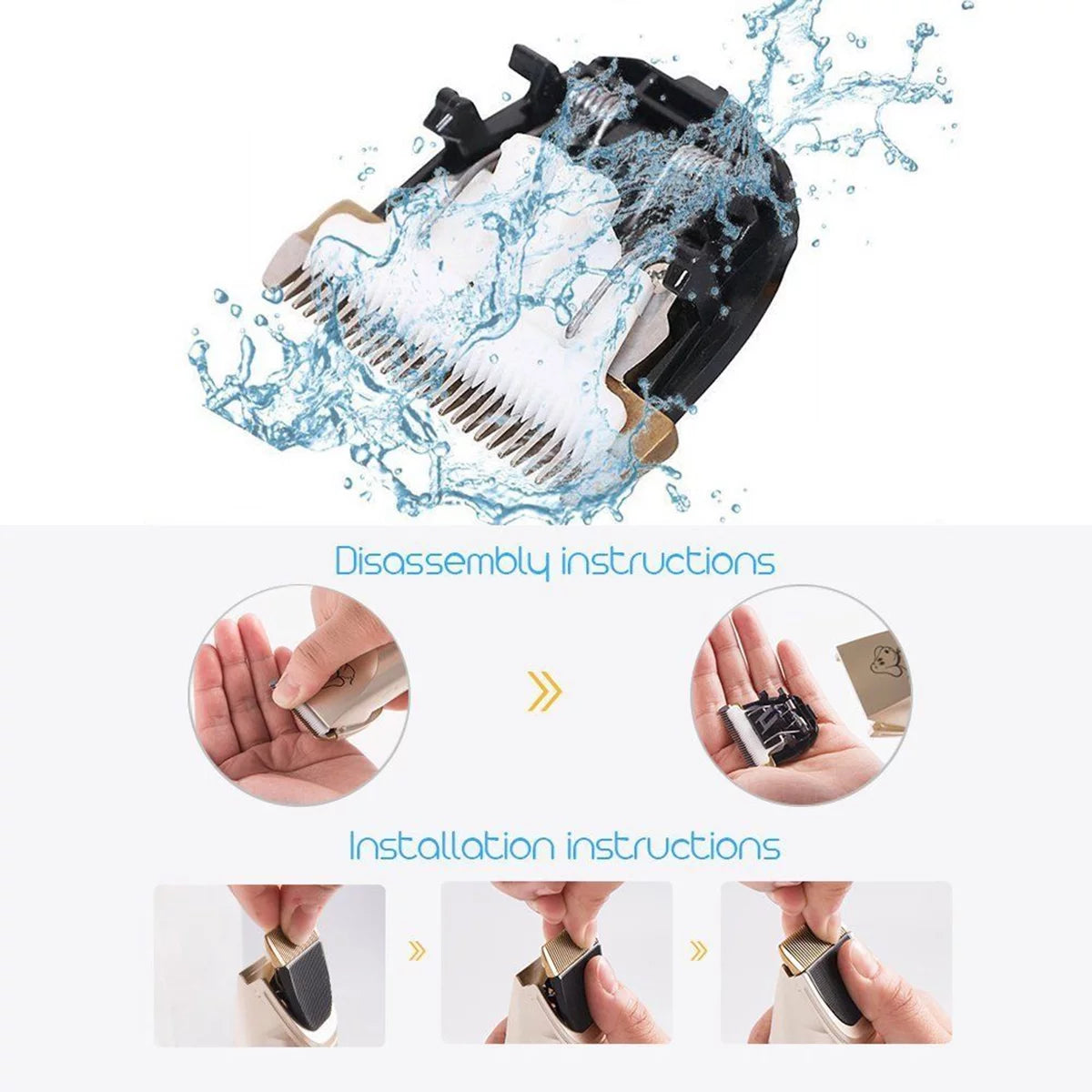 Professional Mute Cordless Electric Pet Cat Dog Hair Cutting Clipper Trimmer Shaver Grooming Set Kit