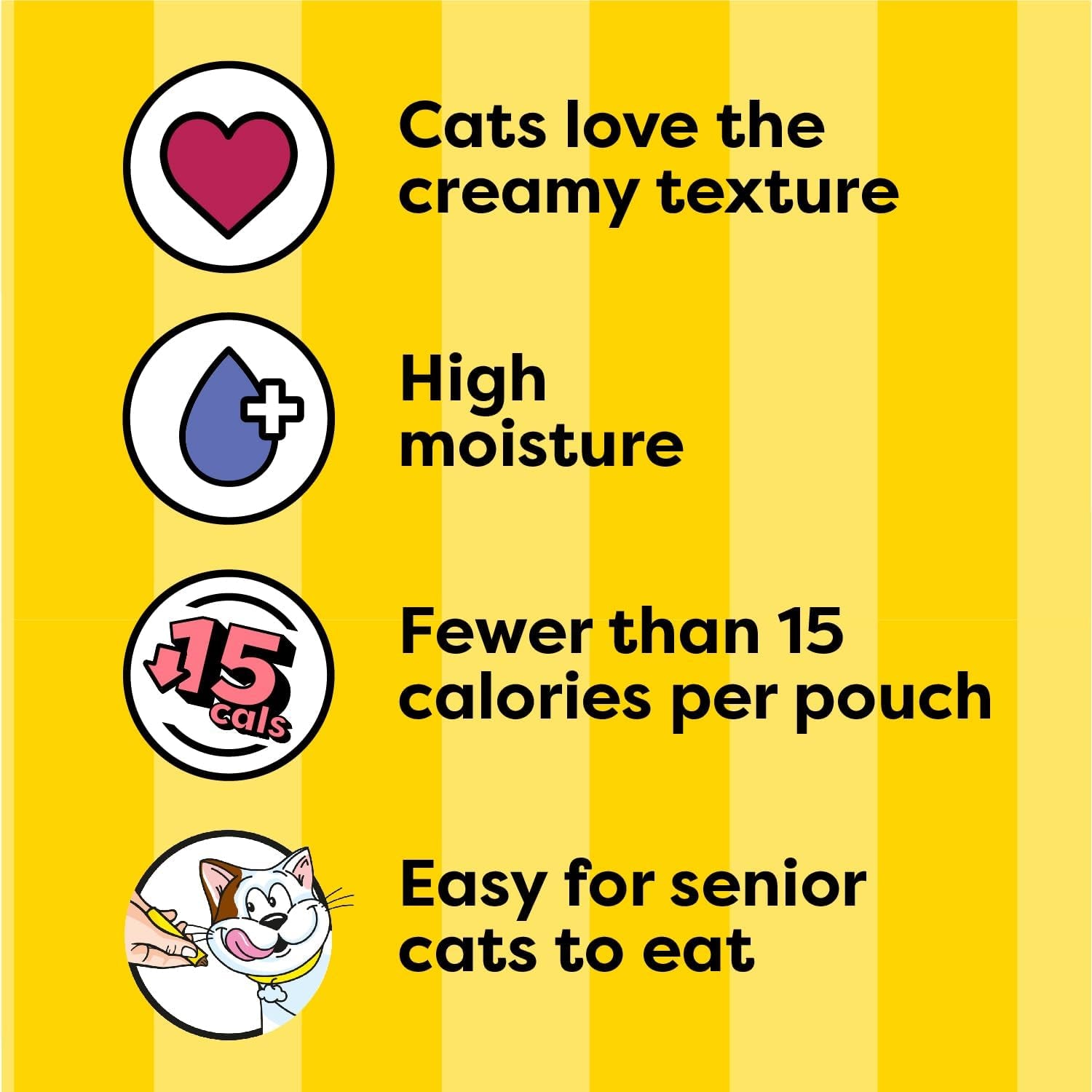 Creamy Puree Squeezable Lickable Wet Cat Treats with Tuna, 0.42 Oz. Tubes, 4 Count, Pack of 11 (44 Total)