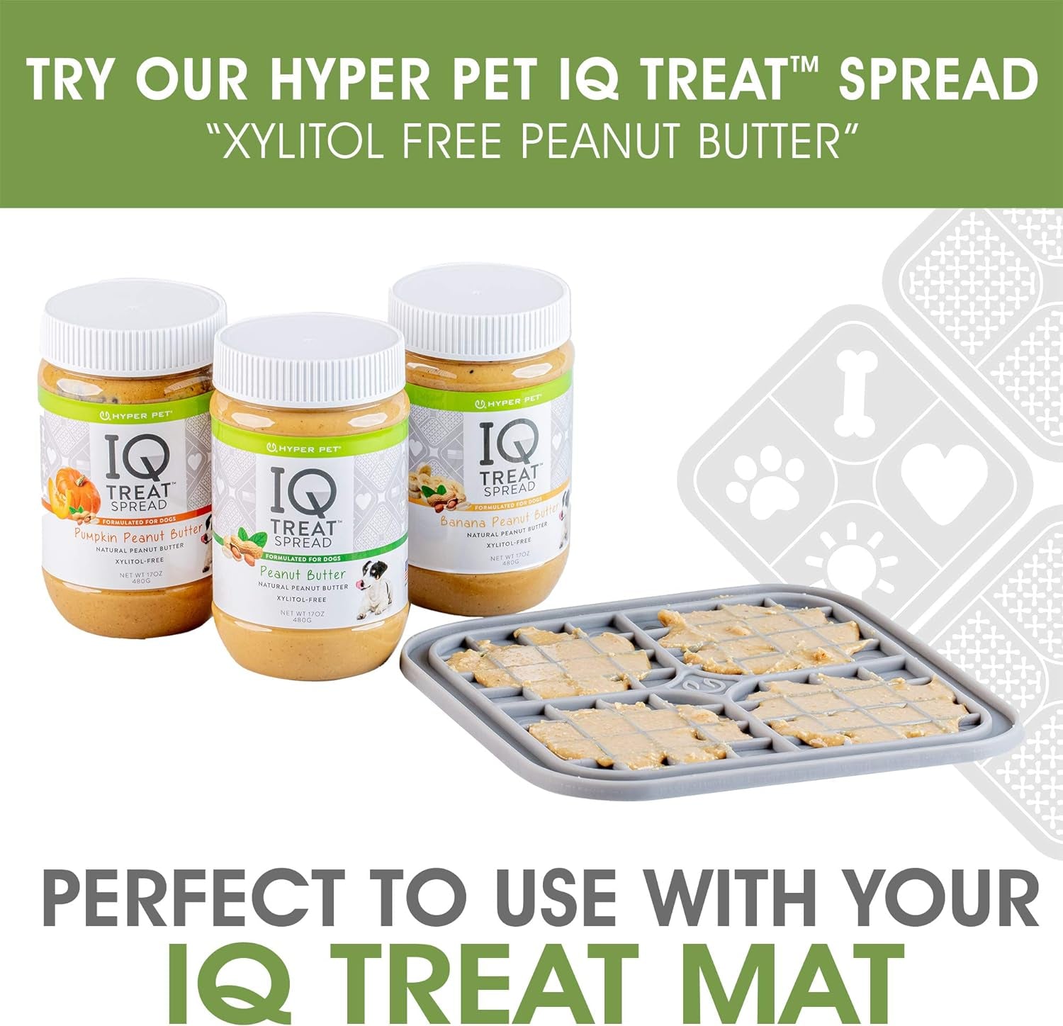 IQ Treat Mat Dog Lick Mat, Dog Slow Feeder or Cat Licking Mats ( Cat Slow Feeder, Dog Licking Mat, Cat Puzzle Feeder & Dog Enrichment and Anxiety Soother for Small Medium or Large Dogs)