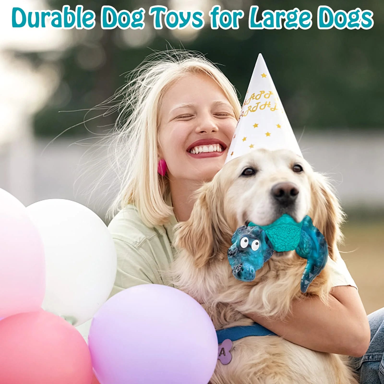 Dog Toys for Super Aggresive Chewers Indestructible Interactive Tough Dog Chew Crocodile Toy Heavy Duty Durable Toys Teeth Cleaning for Large Medium Dogs
