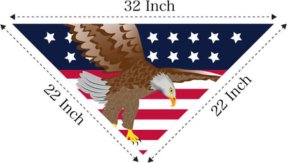 American Flag Dog Bandana (Bald Eagle, Large)