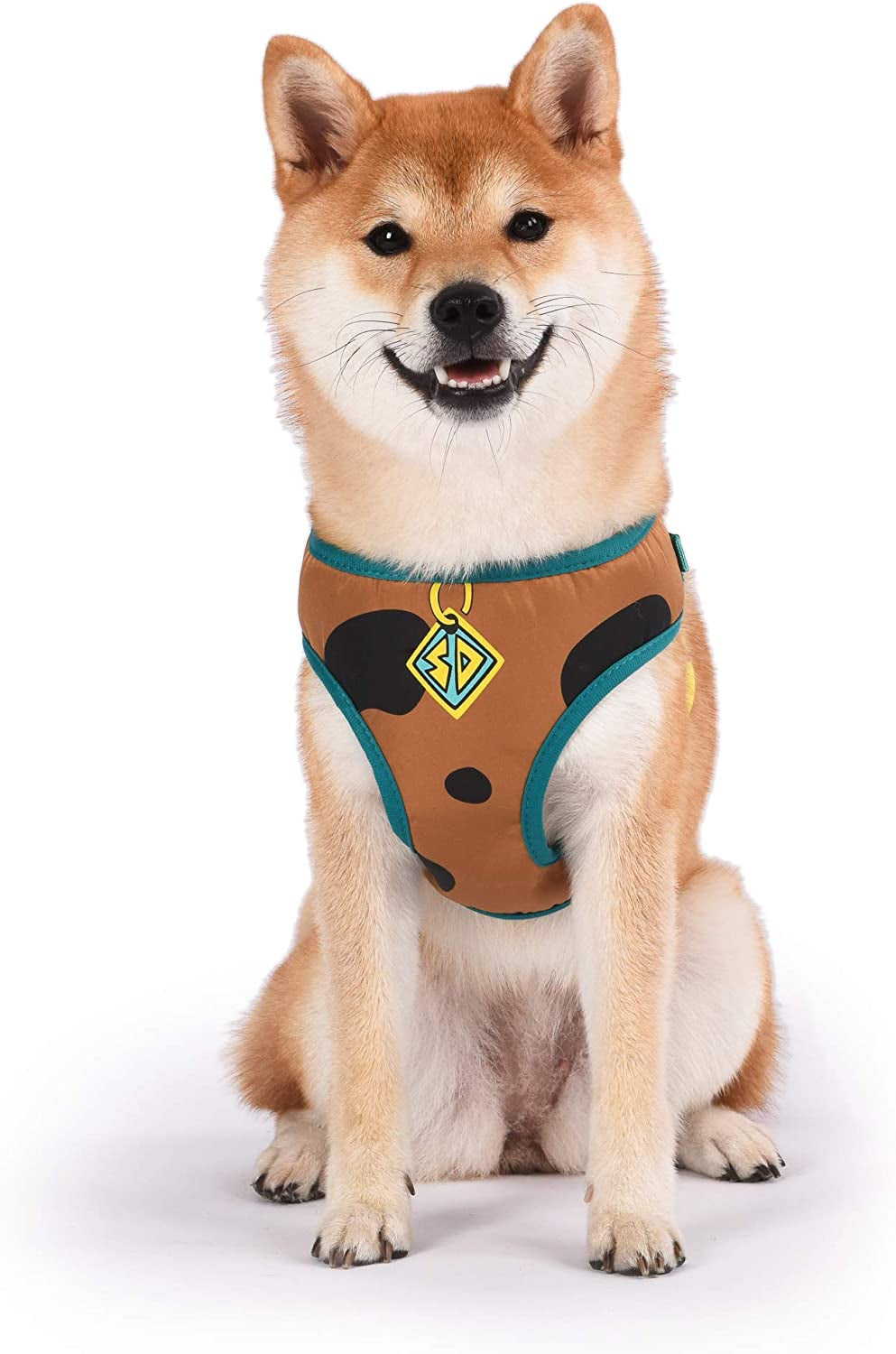 Scooby Doo Dog Harness, Medium - Soft and Comfortable - Warner Brothers Scooby Doo No Pull Tan and Blue Dog Harness - Cute Dog Harnesses for Medium Dogs