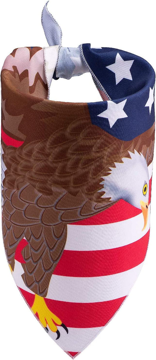 American Flag Dog Bandana (Bald Eagle, Large)