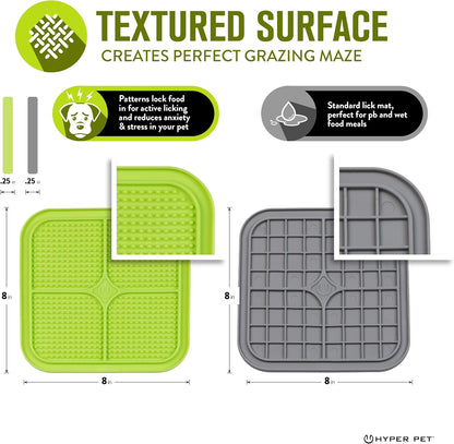 IQ Treat Mat Dog Lick Mat, Dog Slow Feeder or Cat Licking Mats ( Cat Slow Feeder, Dog Licking Mat, Cat Puzzle Feeder & Dog Enrichment and Anxiety Soother for Small Medium or Large Dogs)