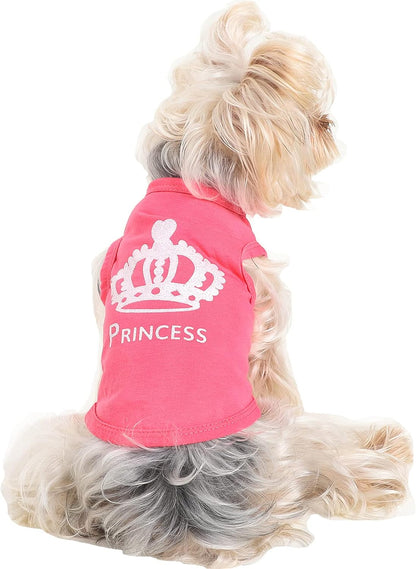 Dog Clothes for Dogs Girl Summer Pet T-Shirts Costume Cat Clothing Apparels Puppy Vest Outfits Cute Pattern for Small,Medium,Large Breed 4 Pack HLL21030802 Small/2.64-4.4Lb