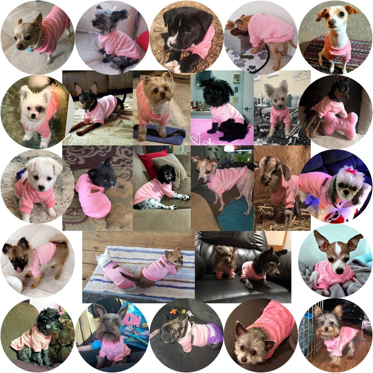 Pet Dog Classic Knitwear Sweater Warm Winter Puppy Pet Coat Soft Sweater Clothing for Small Dogs (S, Pink)