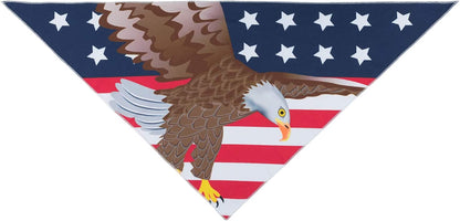 American Flag Dog Bandana (Bald Eagle, Large)