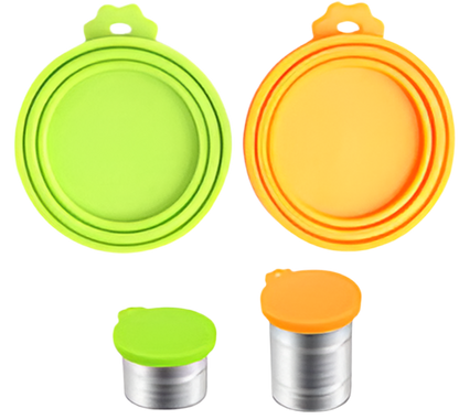 Pet Food Can Covers - Universal Silicone Lids for Dog &amp; Cat Food (2-Pack)