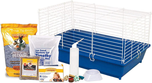 Ware Sweet Home Sunseed Guinea Pig Cage Starter Kit, Assorted Colors (1 Pack)