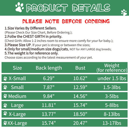 Dog Frog Hoodie Sweatshirts Puppy Sweaters for Small Dogs Boy Girl for 1Lb To17.6Lb Dogs - Winter Fall Dog Clothes for Chihuahua Doggie Pet Cat Warm Fleece Coat Outfit (Frog + Elk + Heart, X-Small)
