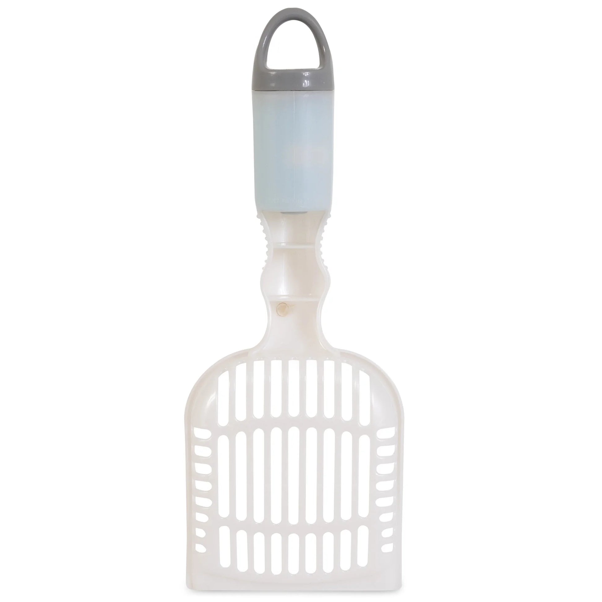 Deluxe 2-In-1 Plastic Cat Litter Scoop with Built-In Waste Bag Dispenser in Handle, 15 Fresh Scent Disposable Waste Bags Included, Assorted Colors
