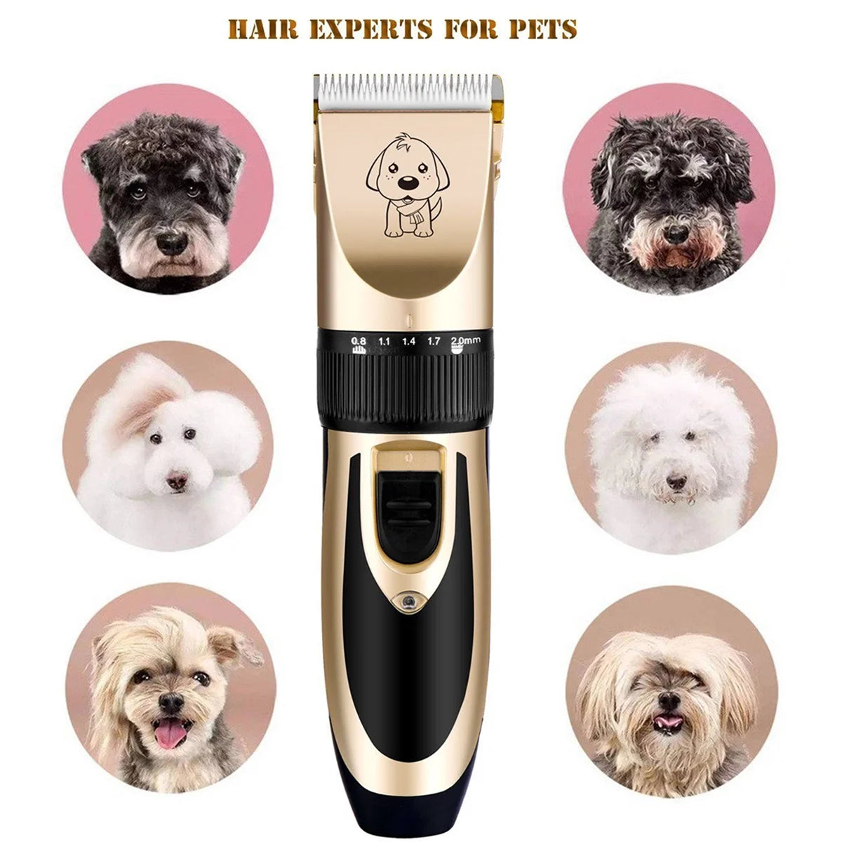Professional Mute Cordless Electric Pet Cat Dog Hair Cutting Clipper Trimmer Shaver Grooming Set Kit