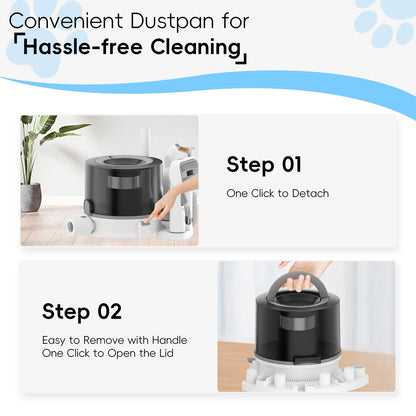 , Dog Hair Vacuum with 3 Modes, 5 in 1 Kit, 3L Large Dustbin, Low Noise