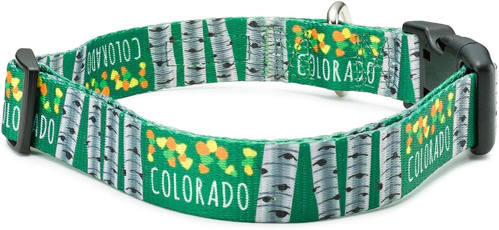 Colorado State Flag Dog Collar (Medium, Aspen)