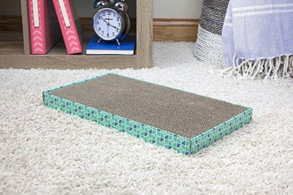 Corrugate Cat Scratch Pad, Cat Non-Stick Litter Scoop, Cat Litter Mats, Cat Litter Box Kit RED 18 X 10 X 1.5 Inches