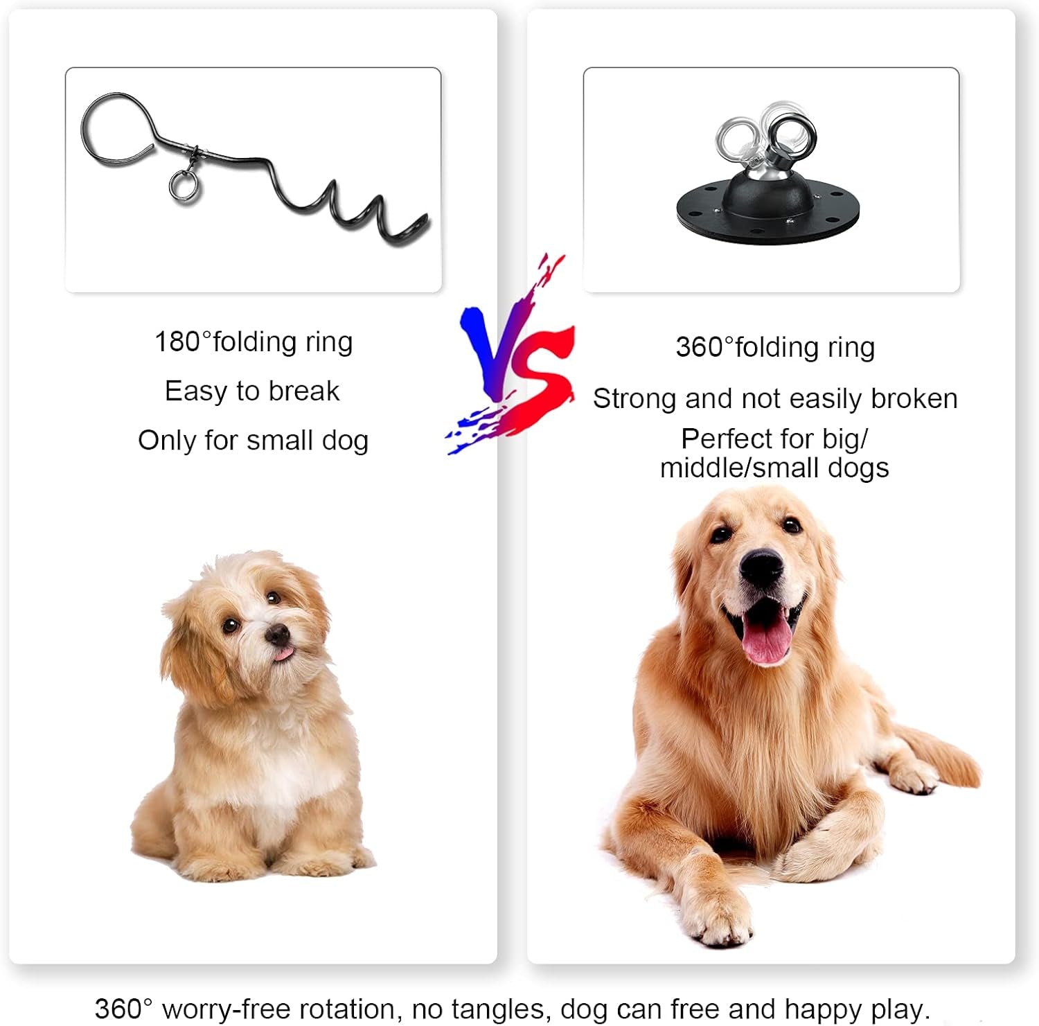 Dog Tie Out Stake Heavy Duty Dog Anchor for Large Dogs up to 220Lbs Dog Leash Stake for Yard Dog Stake Strongest Dog Anchor Holds Outdoor Dog Runner Tie Out Stake Dog Yard Stake