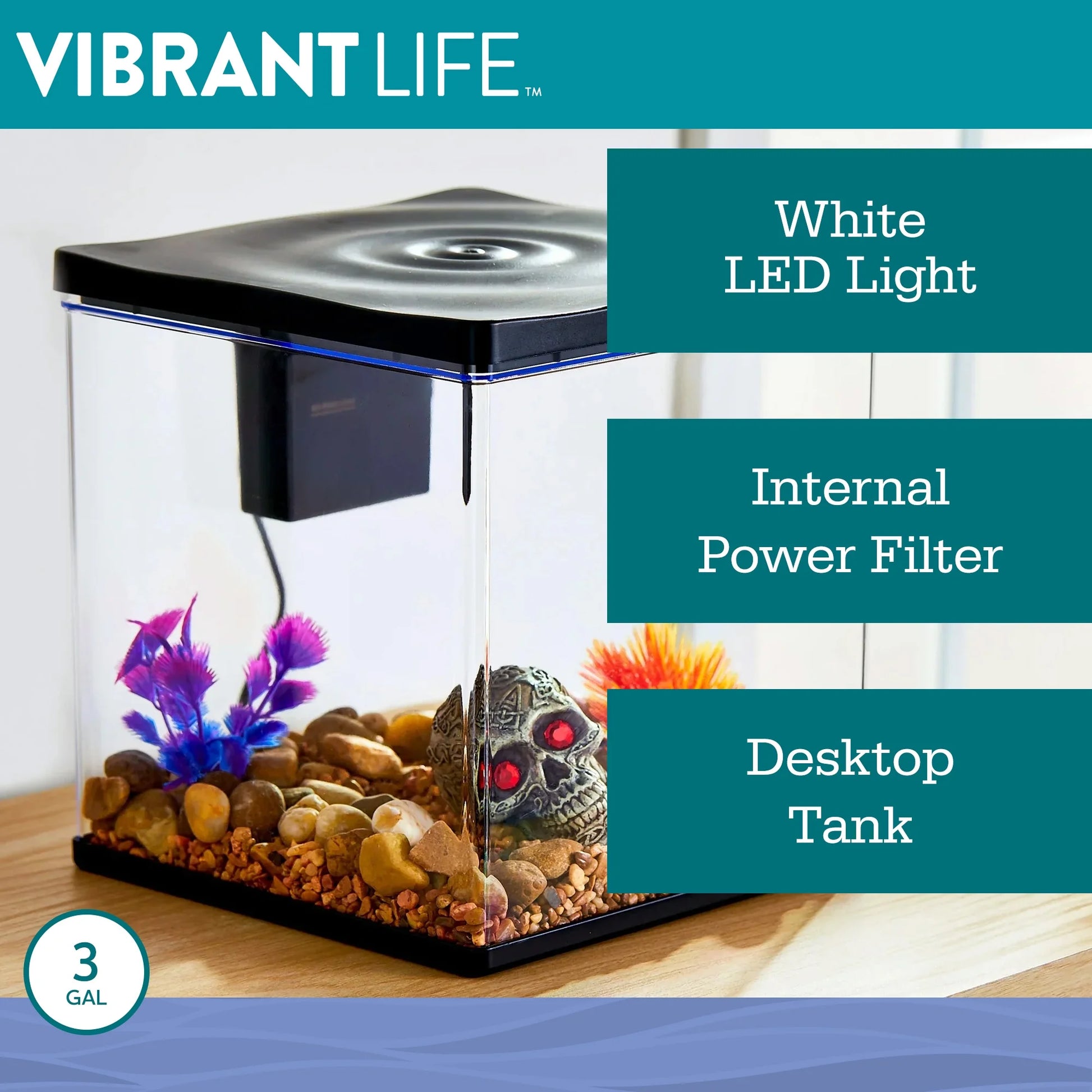 Betta View Aquarium Starter Kit, 3 Gallon