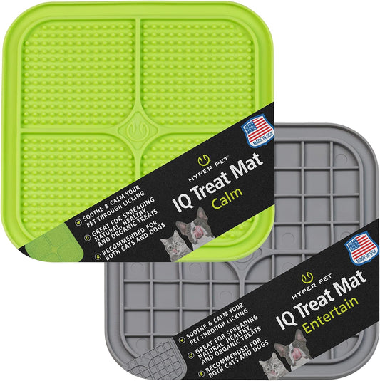 IQ Treat Mat Dog Lick Mat, Dog Slow Feeder or Cat Licking Mats ( Cat Slow Feeder, Dog Licking Mat, Cat Puzzle Feeder & Dog Enrichment and Anxiety Soother for Small Medium or Large Dogs)