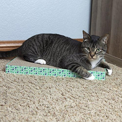 Corrugate Cat Scratch Pad, Cat Non-Stick Litter Scoop, Cat Litter Mats, Cat Litter Box Kit RED 18 X 10 X 1.5 Inches