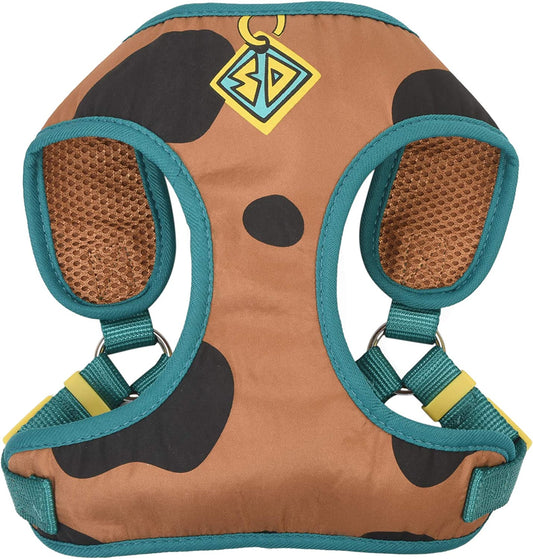 Scooby Doo Dog Harness, Medium - Soft and Comfortable - Warner Brothers Scooby Doo No Pull Tan and Blue Dog Harness - Cute Dog Harnesses for Medium Dogs