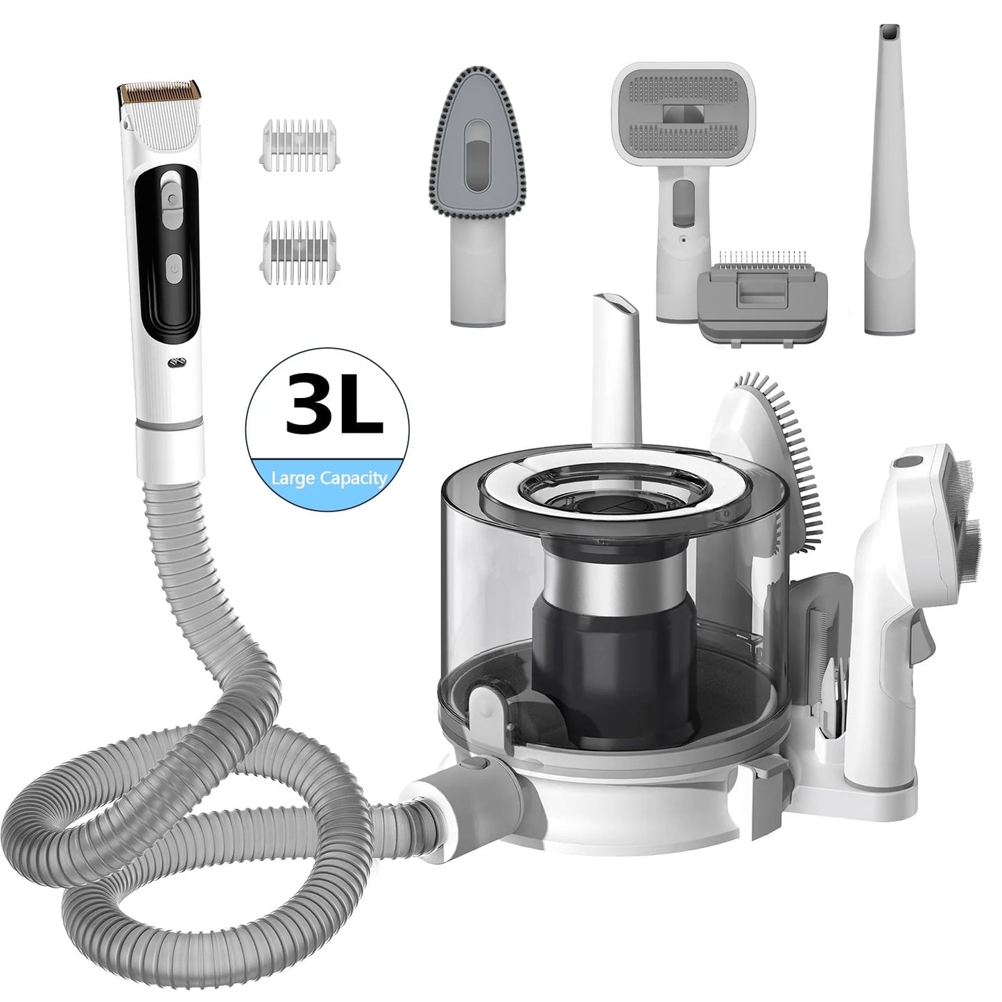 , Dog Hair Vacuum with 3 Modes, 5 in 1 Kit, 3L Large Dustbin, Low Noise